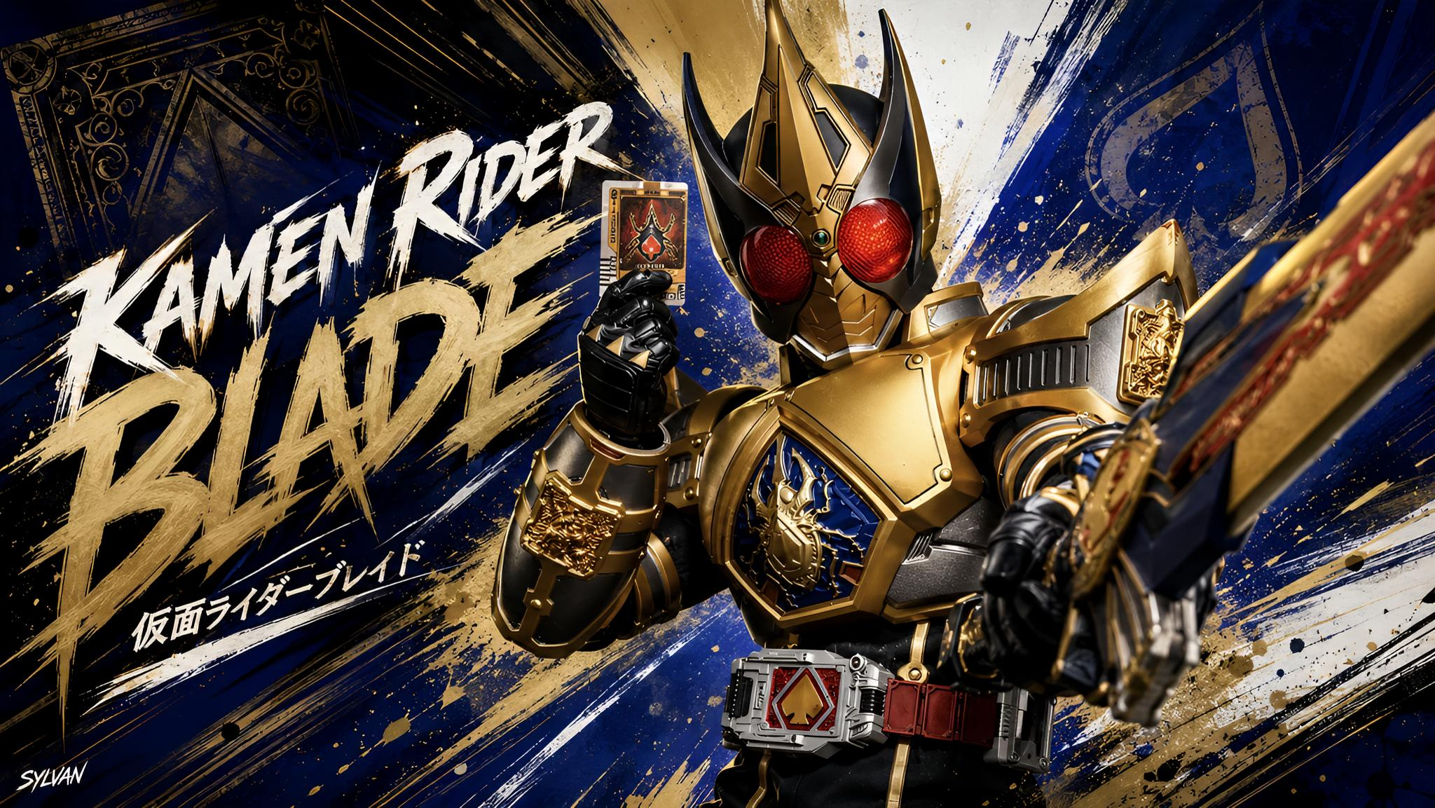 假面骑士 Blade 蓝金横版壁纸